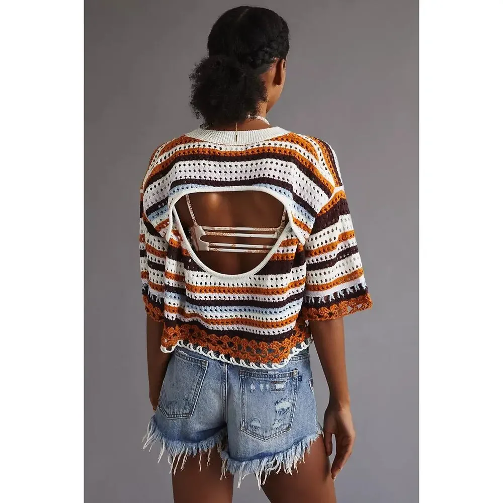 New Anthropologie Maeve Open-Back Poncho $118 ONESIZE S/M/L